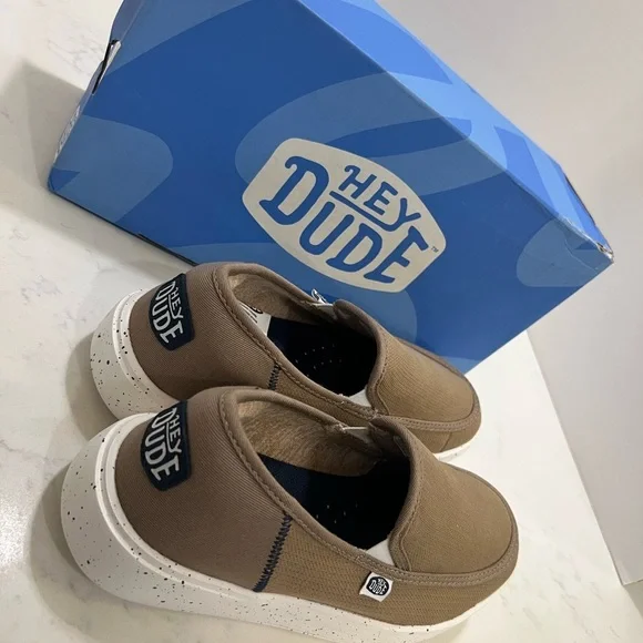 Hey Dude Brown and White Casual Slip-On Loafers - Picture 11 of 15